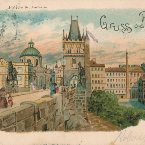 AK, Gruß aus Prag, Altstädter Brückenthurm, Tschechien (S715)