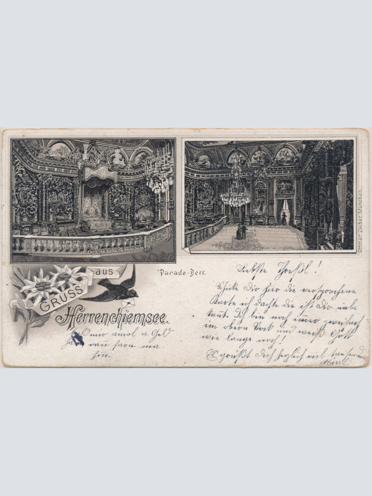 AK, Gruß aus Herrenchiemsee, Bayern (S717)