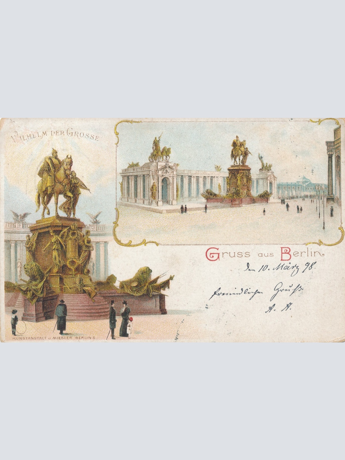 AK, Gruß aus Berlin, Wilhelm der Große (S718)