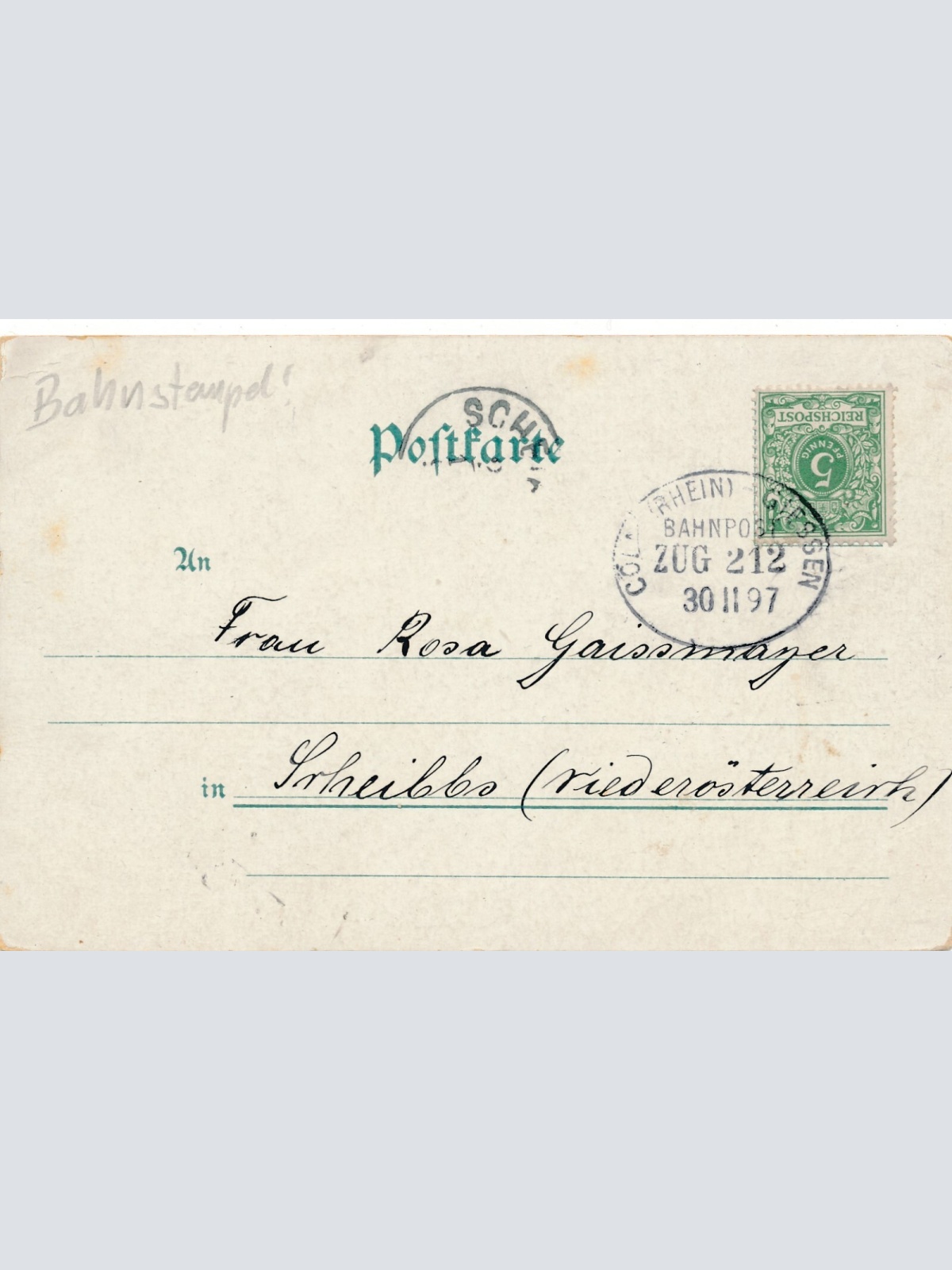 AK, Grüße vom Niederwald, Nationaldenkmal (S721)