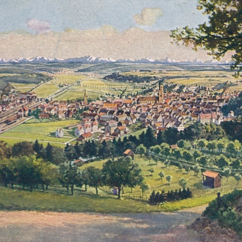 AK, Biberach an der Riß, vom Panoramaweg gesehen, Baden-Württemberg (S686)