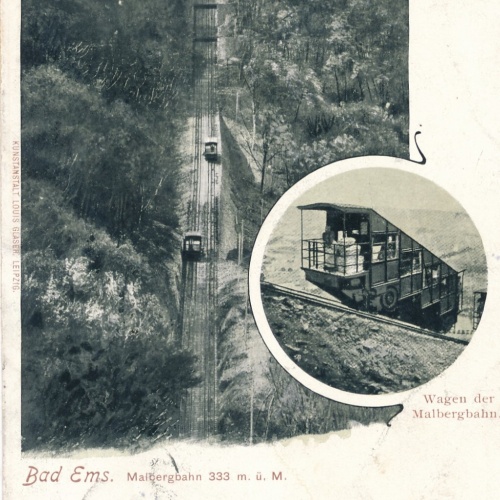 AK, Bad Ems, Wagen der Malbergbahn, Rheinland-Pfalz (S987)