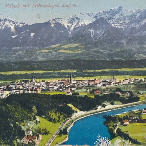 AK, Villach mit Mittagskogel, Kärnten (S700)