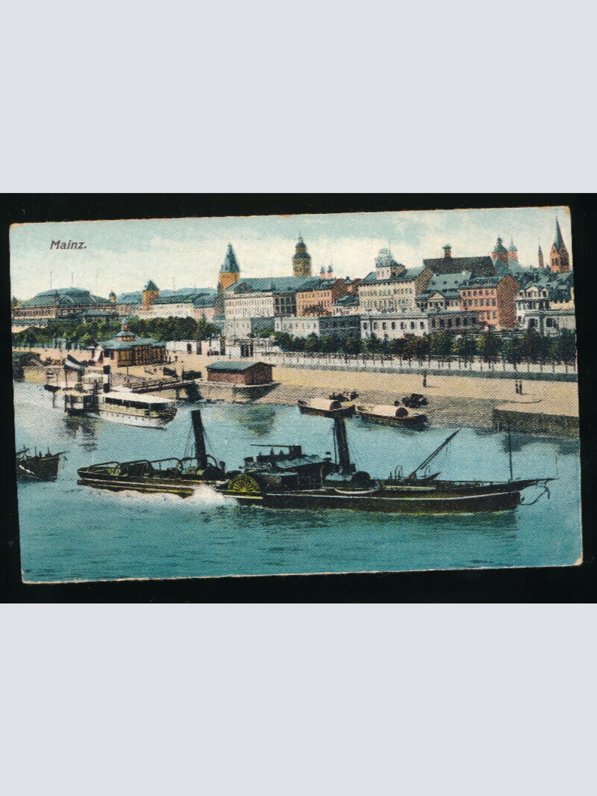 AK aus Mainz mit Dampfer Rheinland - Pfalz  (5191)