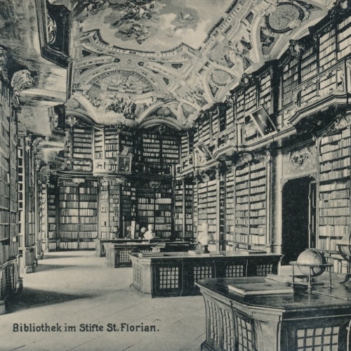 AK, Bibliothek im Stifte St. Florian, Oberösterreich (S1084)