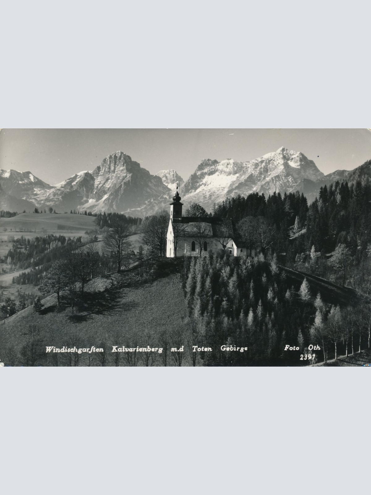 AK, Windischgarsten, Kalvarienberg m. d. Toten Gebirge, Oberösterreich (S1071)