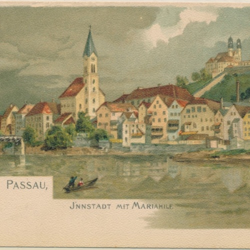 AK, Passau, Innstadt mit Mariahilf, Bayern (S706)