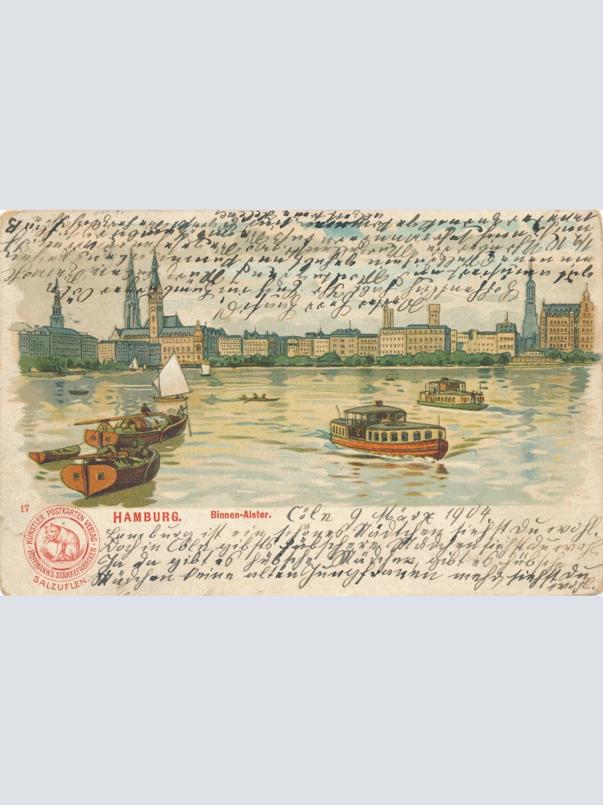 AK, Hamburg, Binnen-Alster, Deutschland (S705)