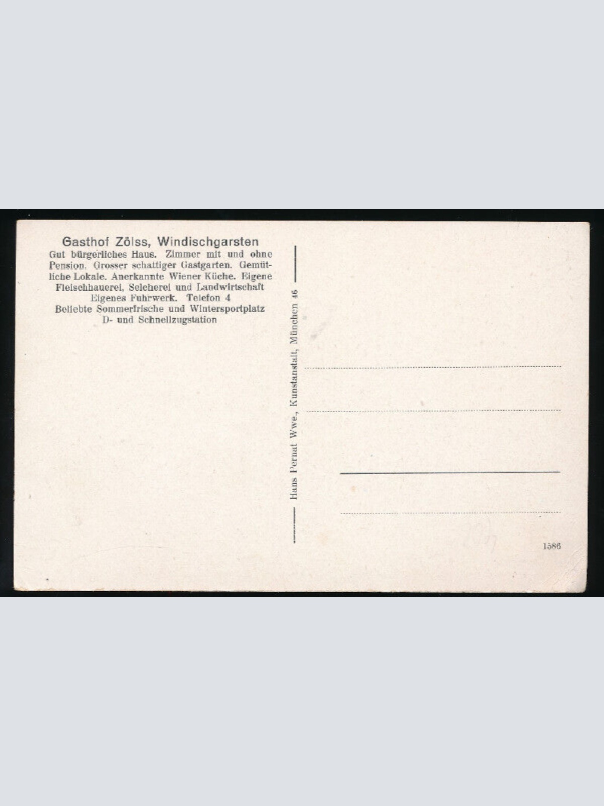 AK aus Windischgarsten mit Gasthof Zölss Oberösterreich (4983)