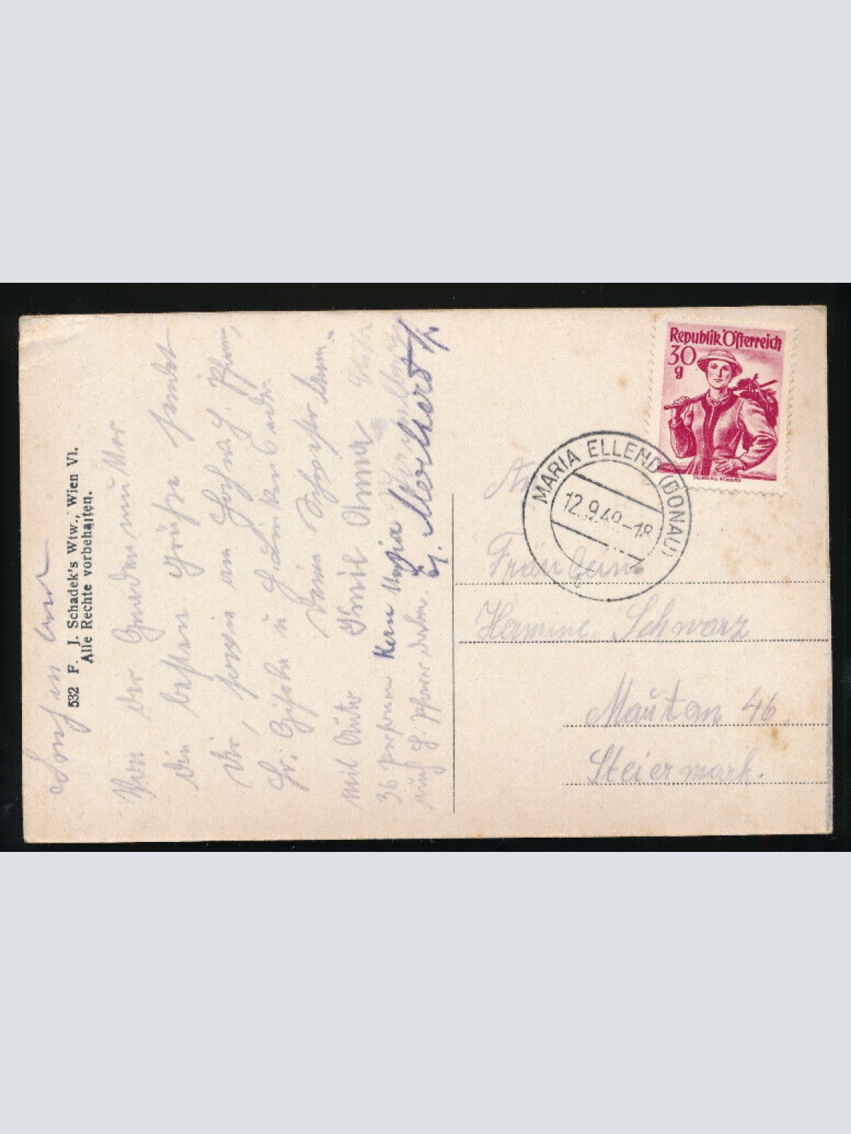 AK aus Maria Ellend an der Donau mit Liebfrauenkirchlein Niederösterreich (5113)