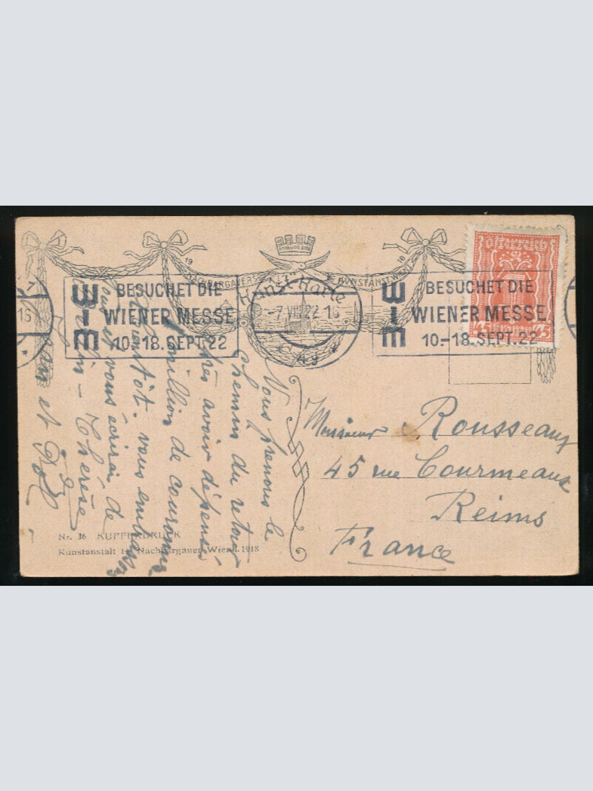 AK aus Wien mit Hotel Germania und Ferdinandbrücke (5116)