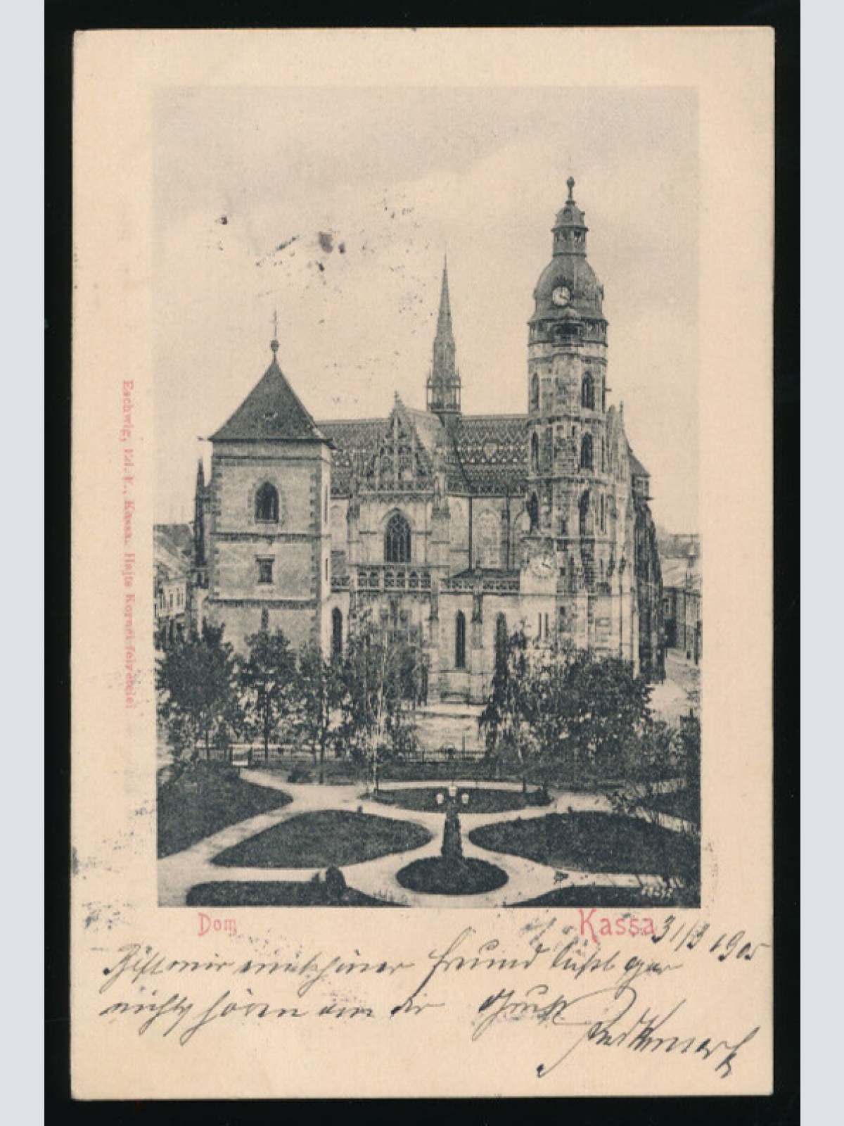 AK aus Kassa mit Dom Tschechoslowakei (5454)