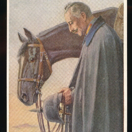 Künstler - Karte vom Kaiser Willhelm mit Pferd (5456)