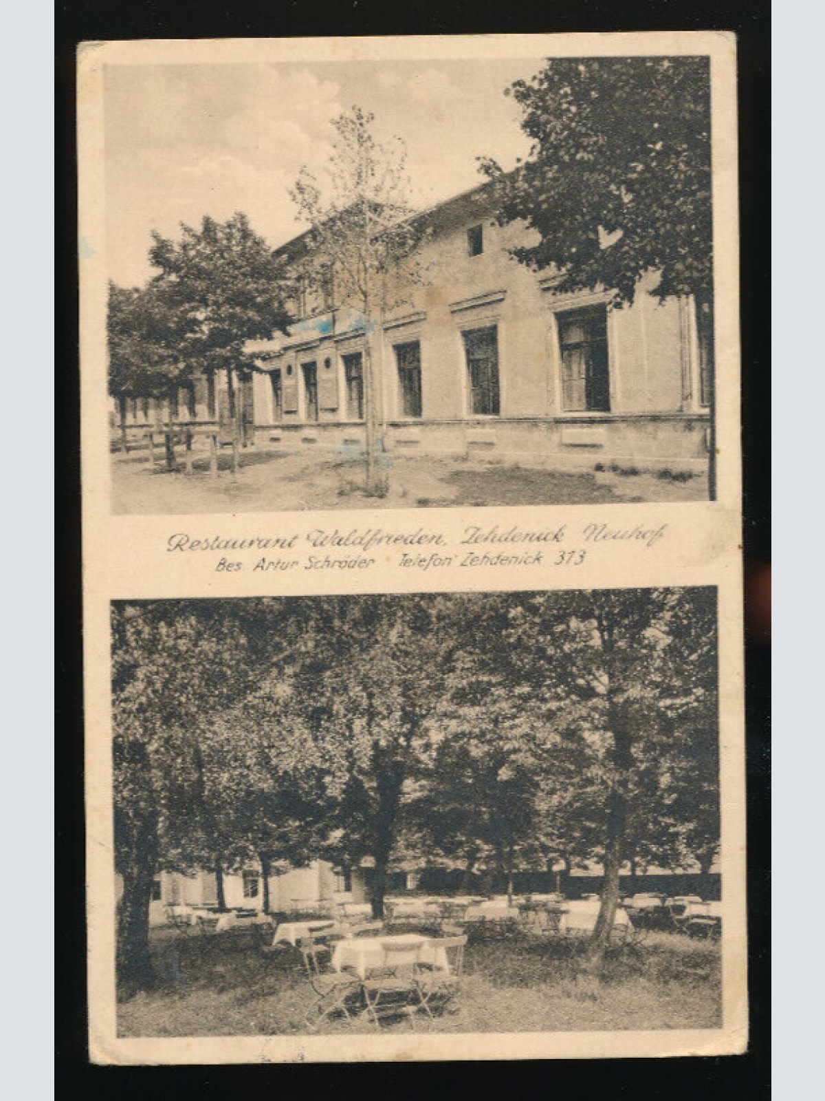 AK aus Zehdenik mit Restaurant Waldfrieden (5471)