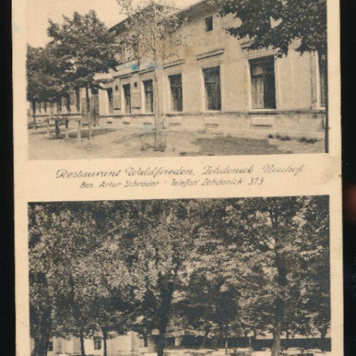 AK aus Zehdenik mit Restaurant Waldfrieden (5471)