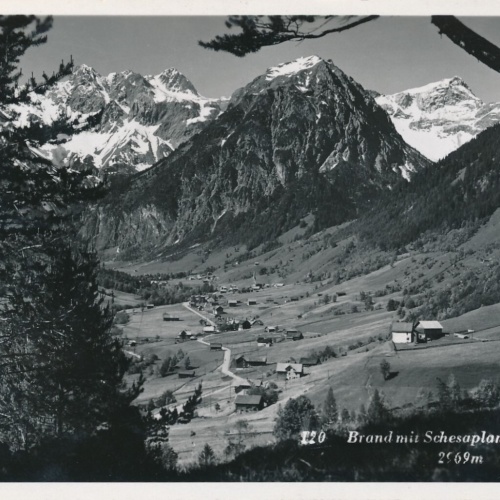 AK, Brand mit Schesaplana u. Panüler, Vorarlberg (S1163)