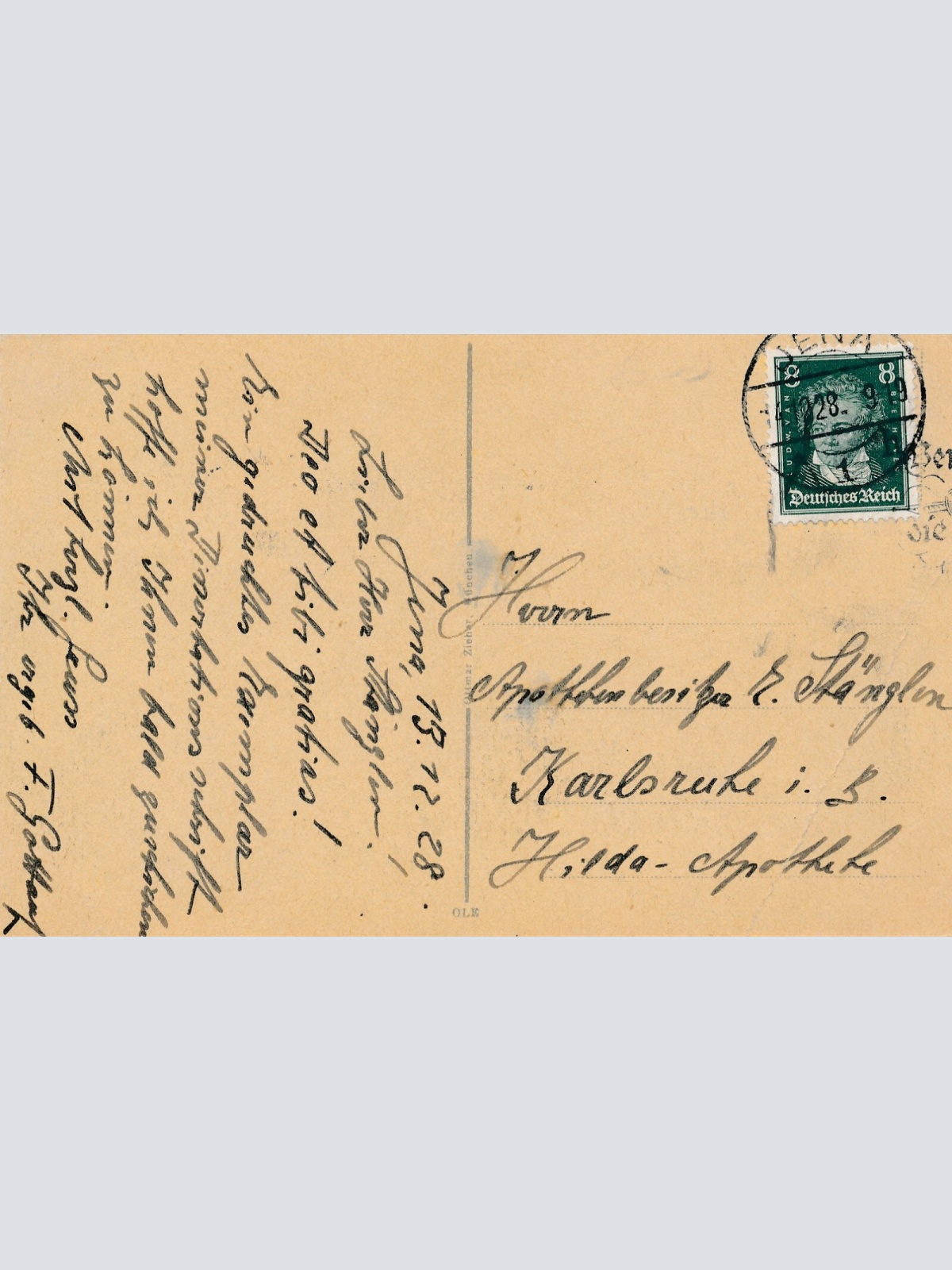 AK, Jena, Carl Zeiß-Platz mit Abbe-Denkmal, Thüringen (S1107)