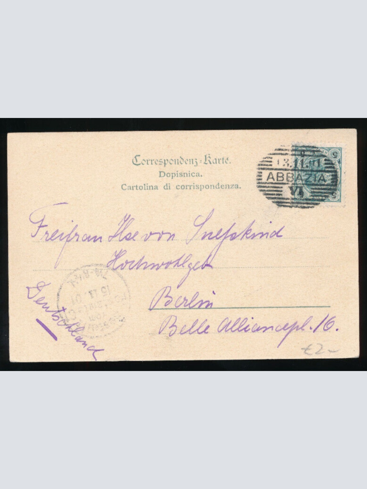 AK aus Abbazia Südlicher Strandweg Kroatien (5145)