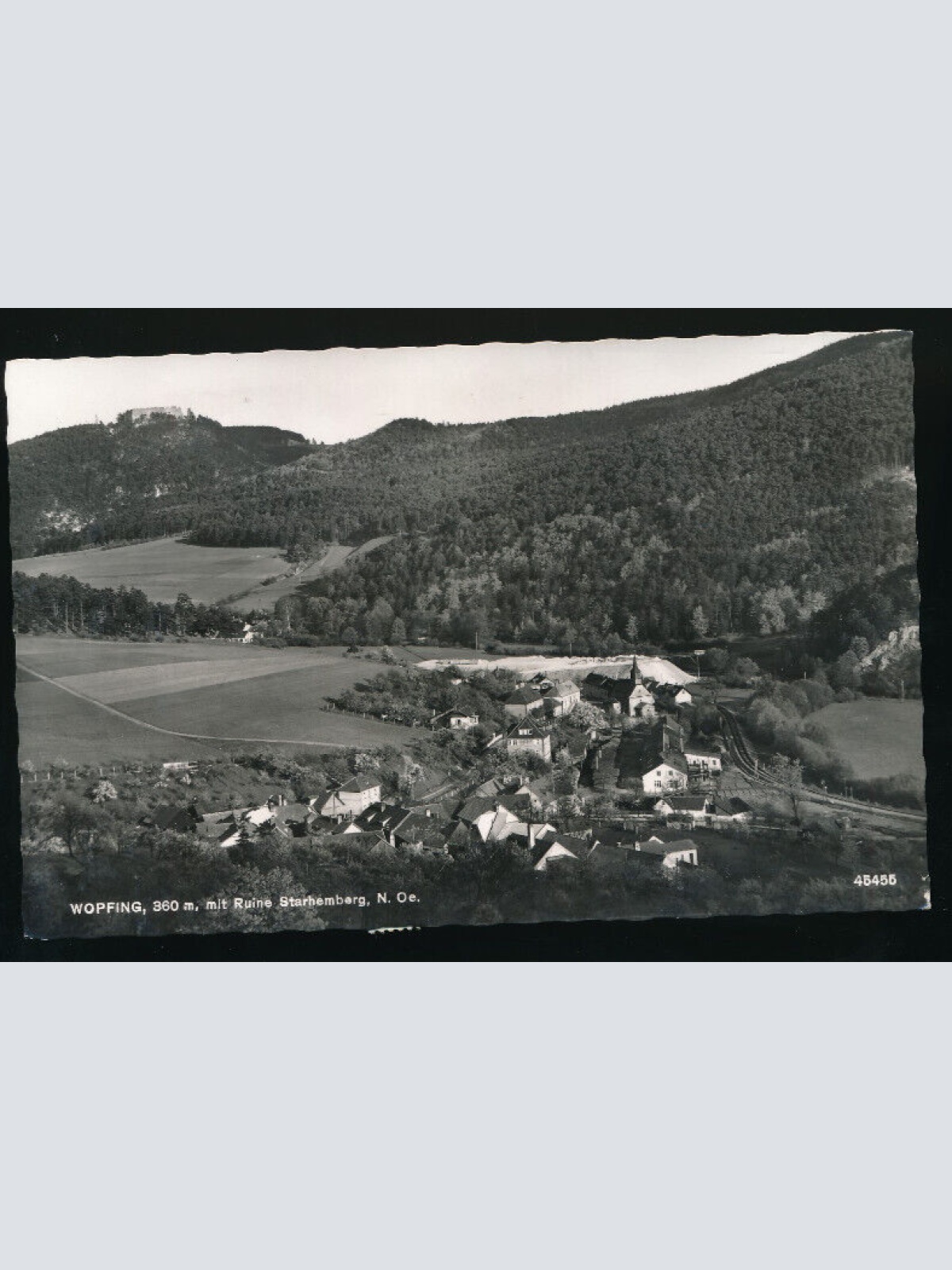 AK aus Wopfing mit Ruine Starhemberg Niederösterreich (5404)