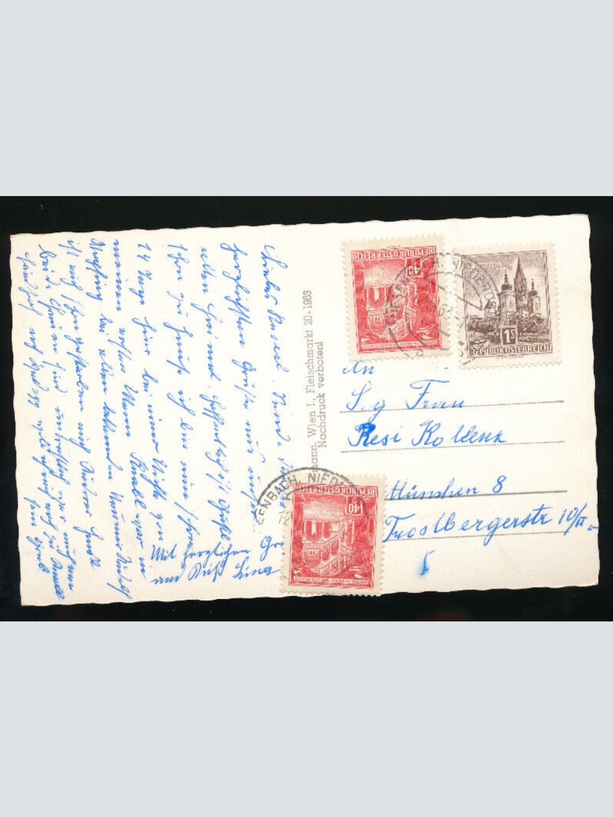 AK aus Wopfing mit Ruine Starhemberg Niederösterreich (5404)