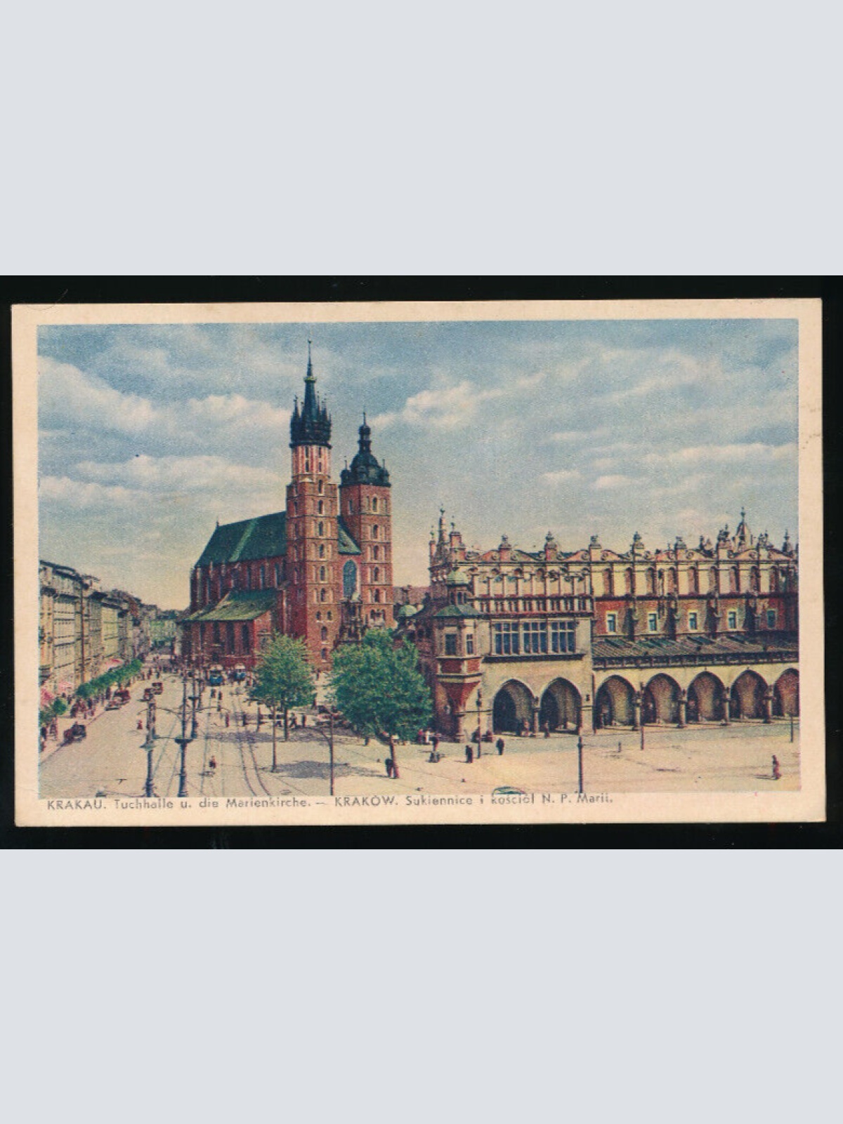 AK aus Krakau mit Marienkirche Polen (5421)