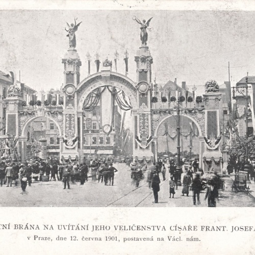 AK, Praha, Slavnostni brana na uvitani Jeho Velicenstva cisare (S1128)