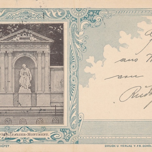 AK, Grillparzer-Monument, Wien (S1129)