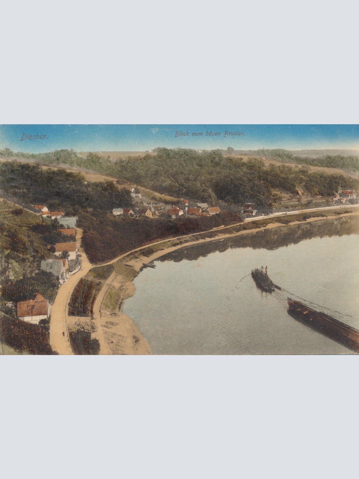 AK, Diesbar-Seußlitz, Blick vom bösen Bruder, Sachsen (S1243)