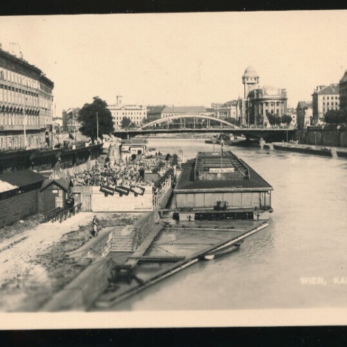 AK aus Wien Kai mit Brücke (5487)