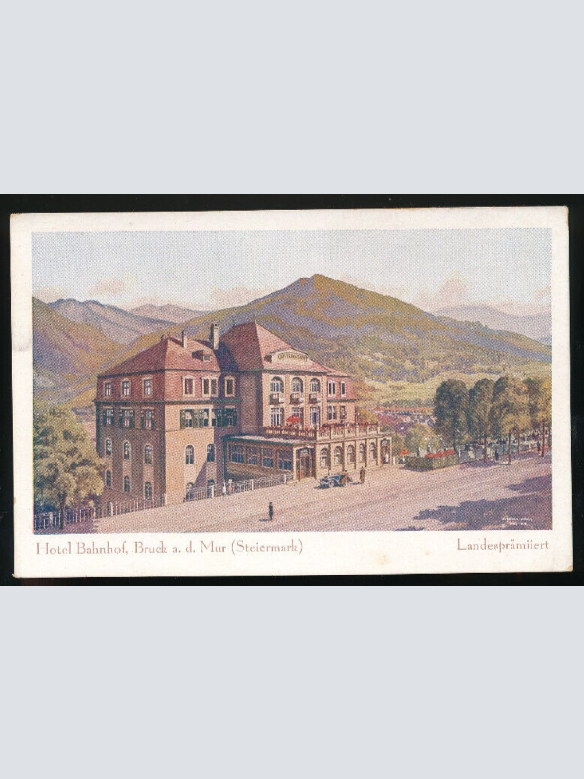 AK aus Bruck an der Mur mit Hotel Bahnhof Steiermark (5125)