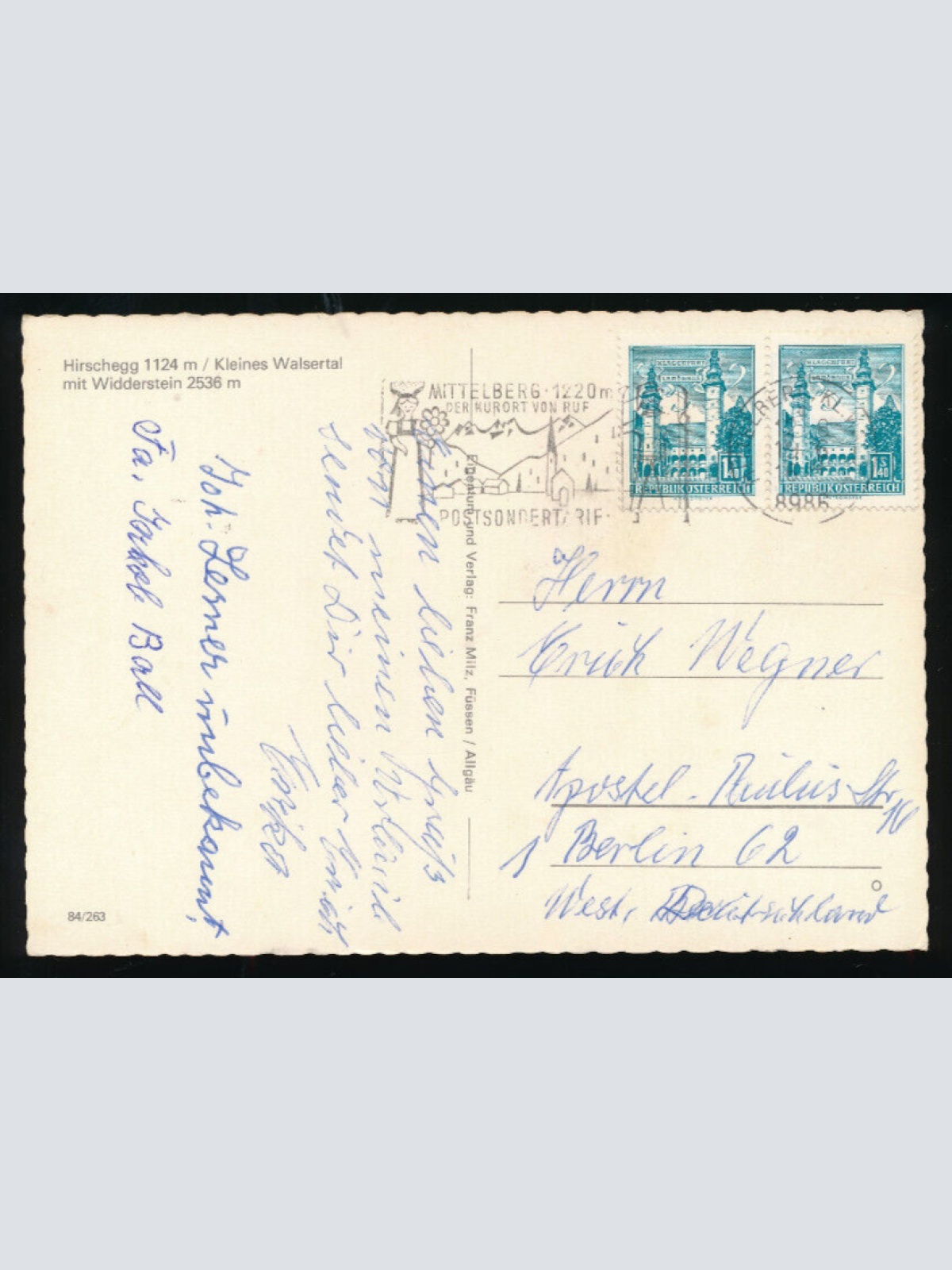 AK aus Hirschegg Vorarlberg (5396)