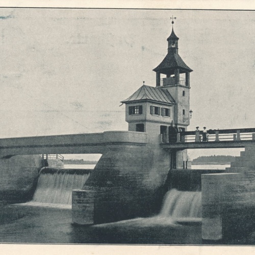 AK, Lechwehr am Hochablass zu Augsburg, Bayern (S1432)