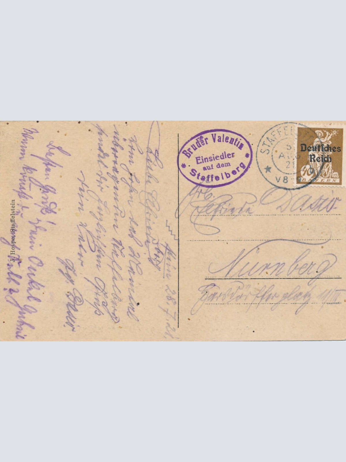 AK, Staffelberg, Einsiedelmann vom Staffelberg, Valentin, Wanderfahrt (S1437)