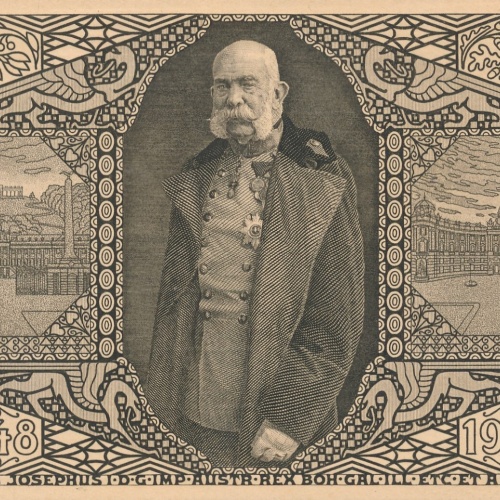 AK, Jubiläumskarte, Kaiser Franz Joseph 1848-1908 mit Vignettenzudruck (S1370)