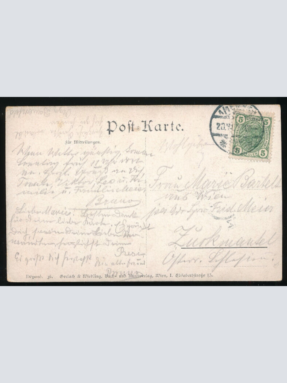 AK aus Wien mit Bürgermeister Karl Lueger Wien (5339)