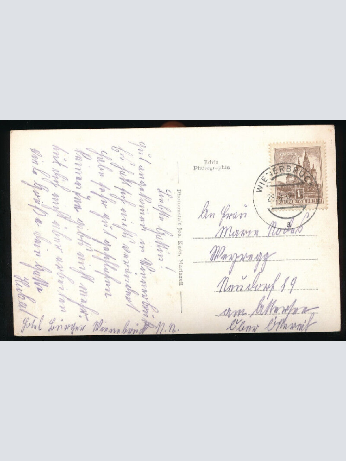 AK aus Wienerbruck Hotel Burger Niederösterreich (5642)