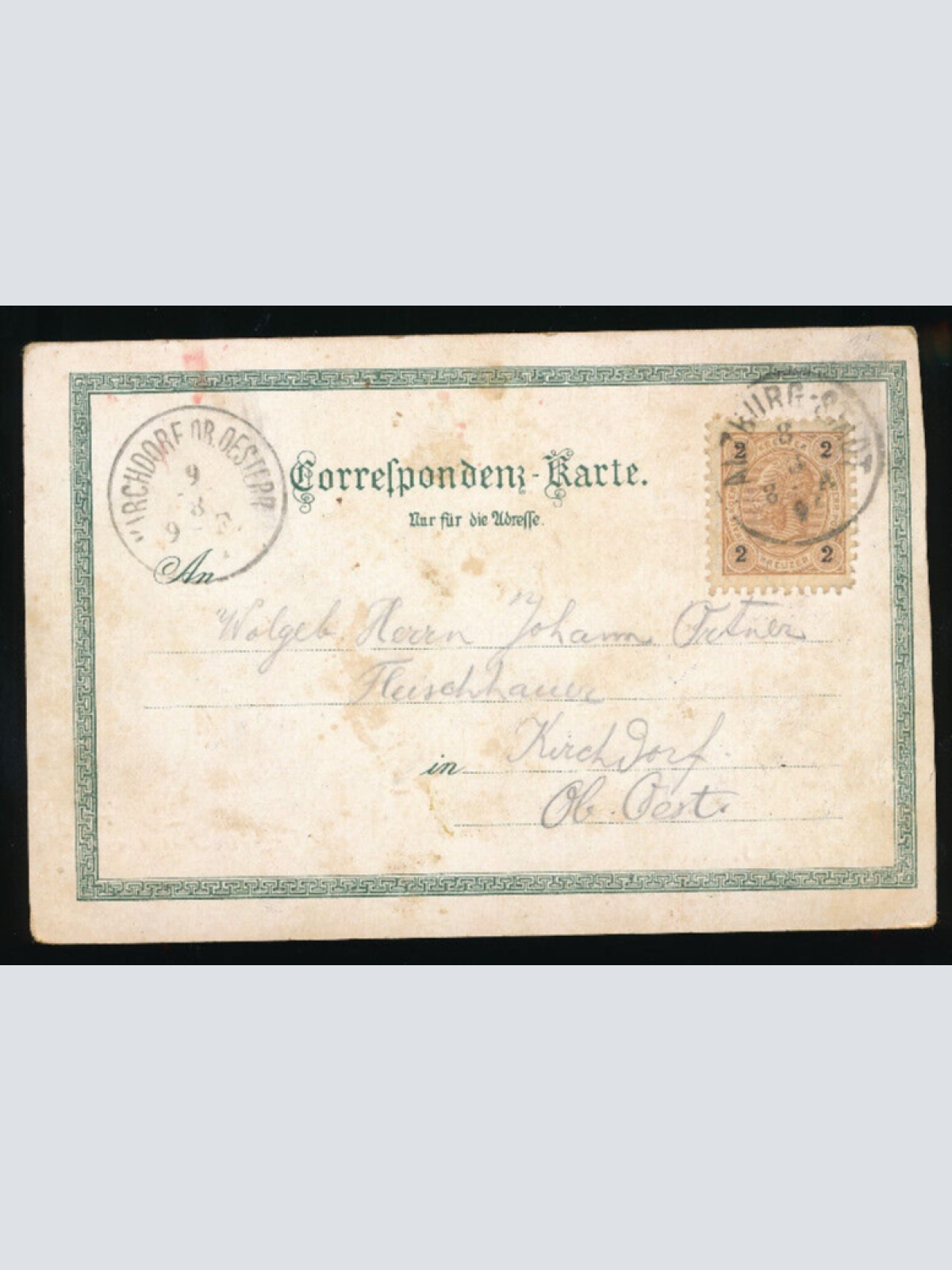 Litho - Karte gruss aus Salzburg vom Kapuzinerberg (5534)