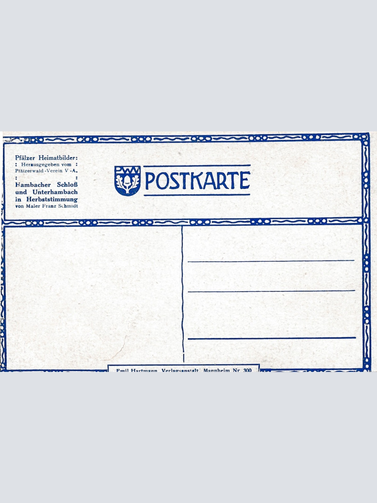 AK, Hambacher Schloss und Unterhambach in Herbststimmung (S1488)