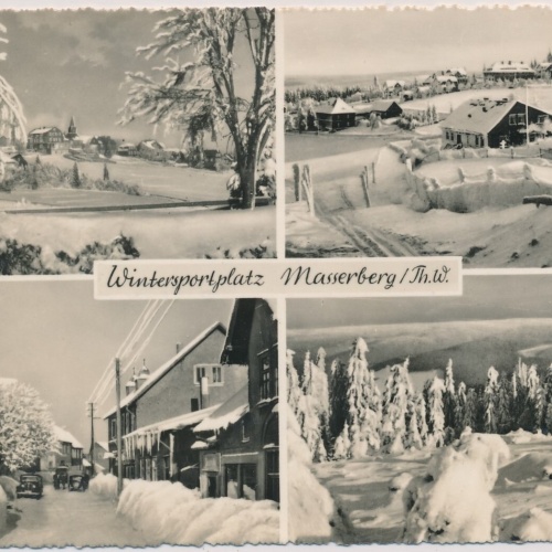 AK, Wintersportplatz Masserberg, Thüringen (S1519)
