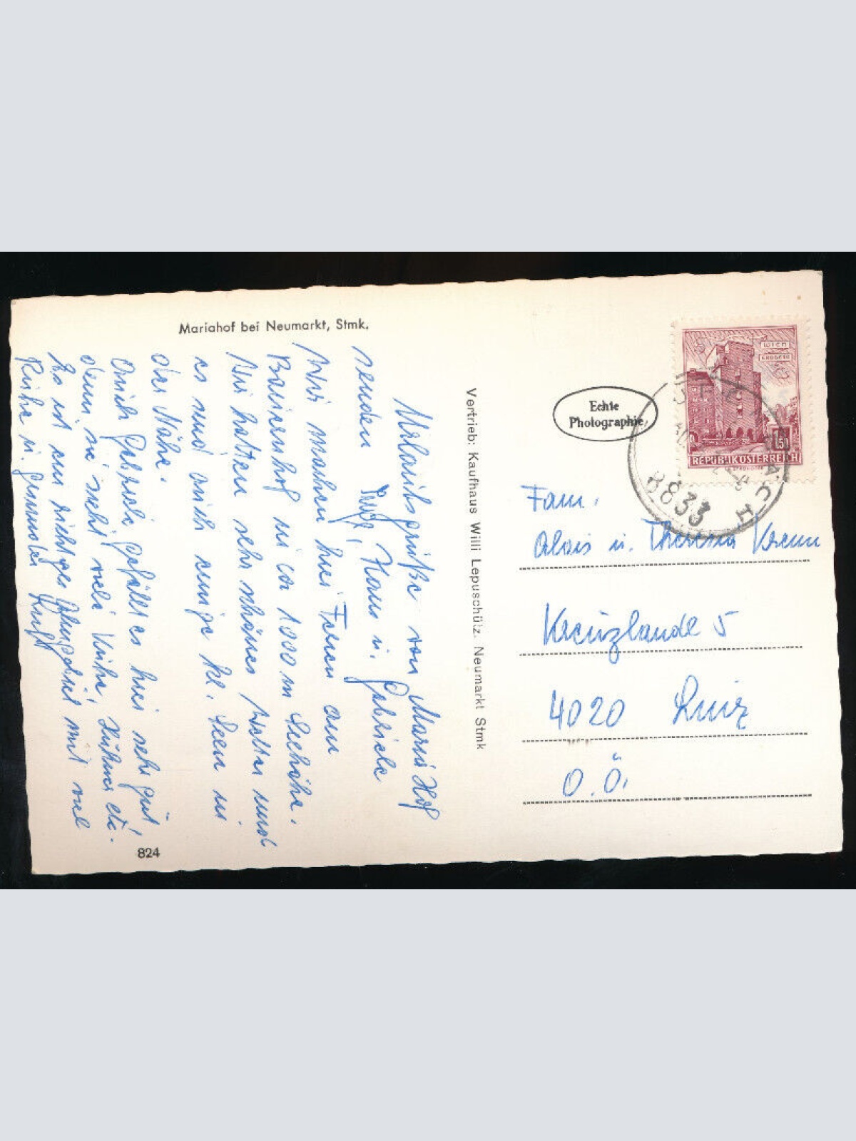 AK aus Mariahof bei Neumarkt Steiermark (5729)