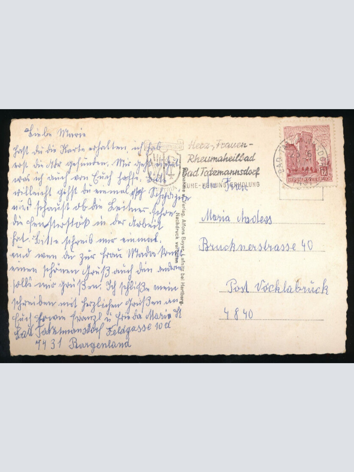 AK aus Bad Tatzmannsdorf Burgenland (5706)