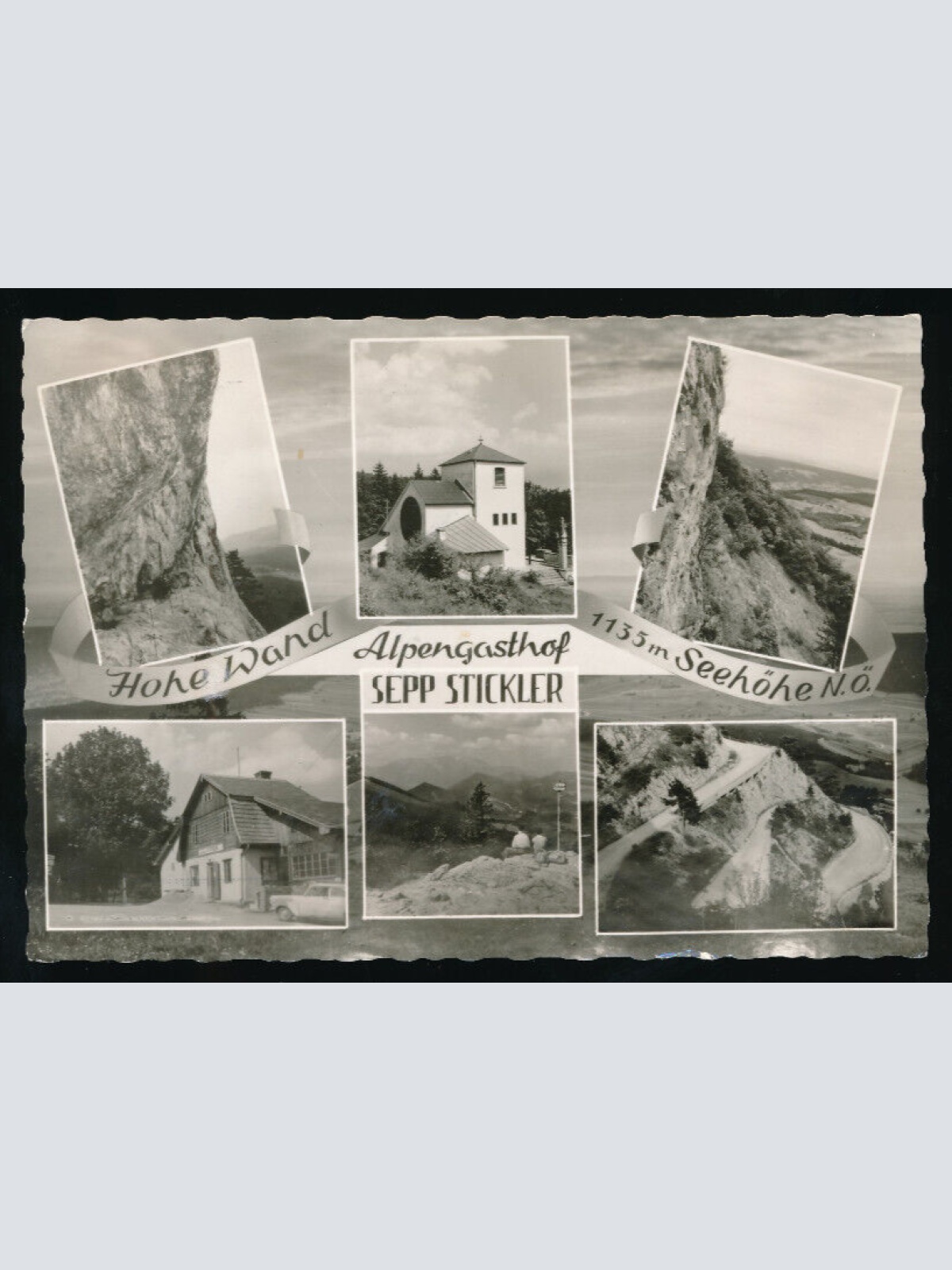 AK von der Hohen Wand mit Alpengasthof, Mehrbildkarte Niederösterreich (5715)