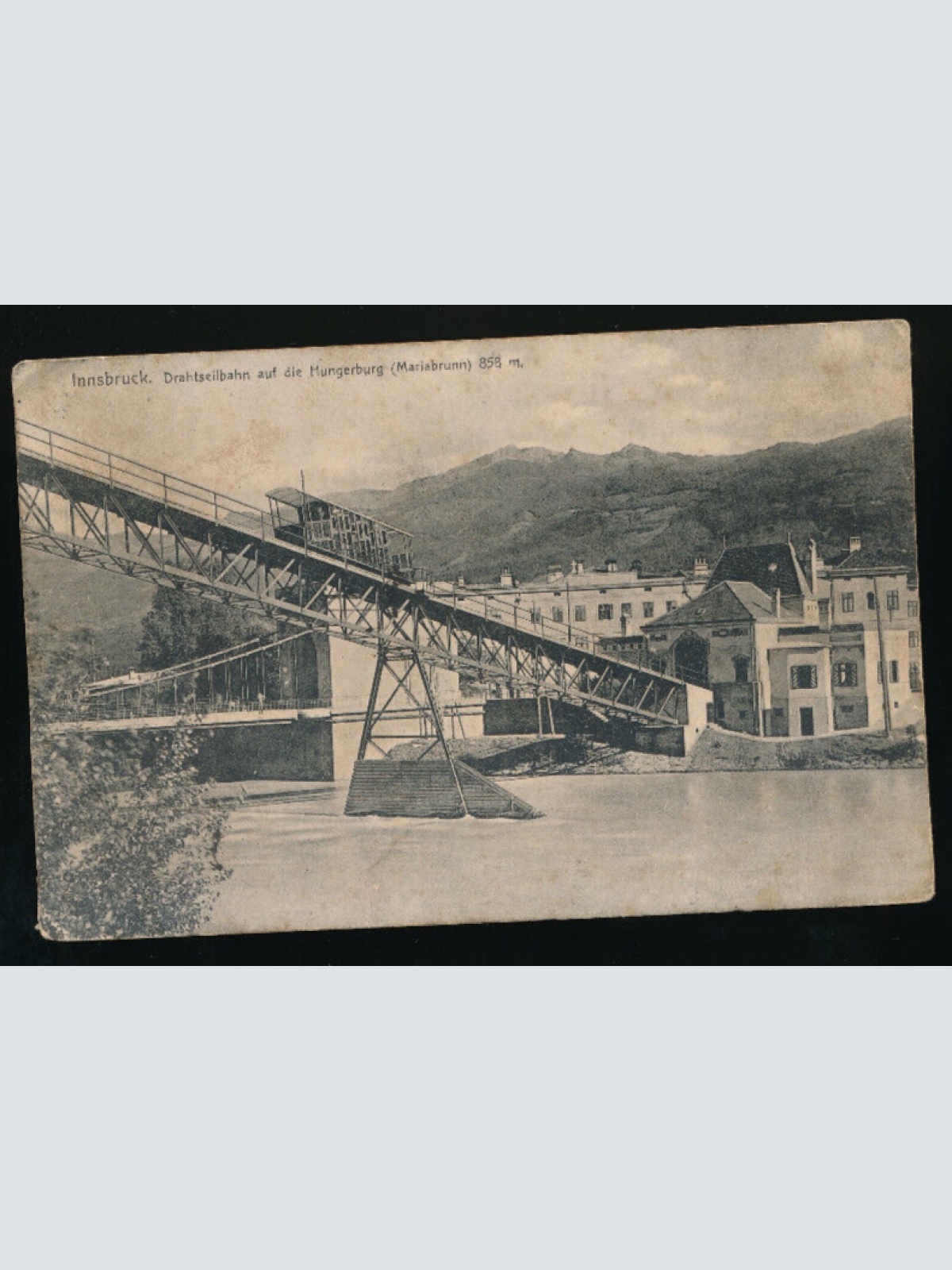 AK aus Innsbruck mit Drahtseilbahn auf die Hungerburg Tirol (5696)