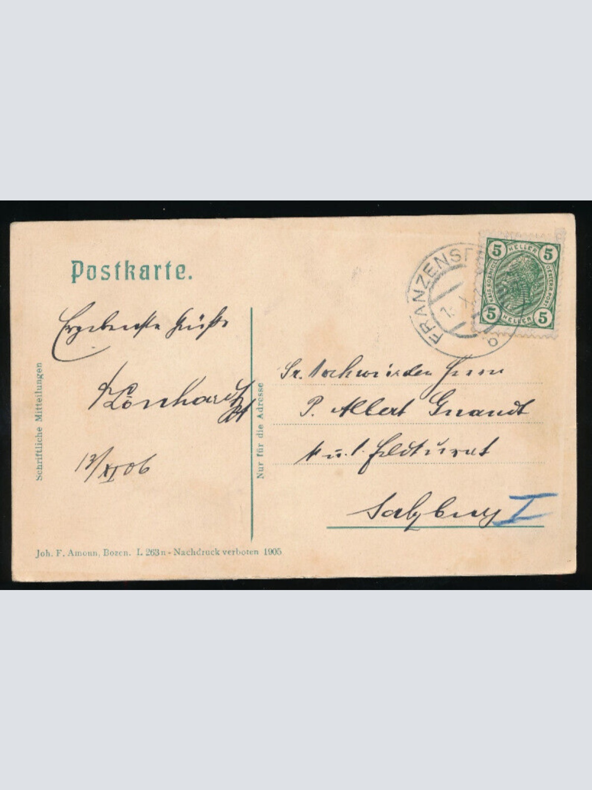 AK aus Franzensfeste mit Unterau Italien (5682)