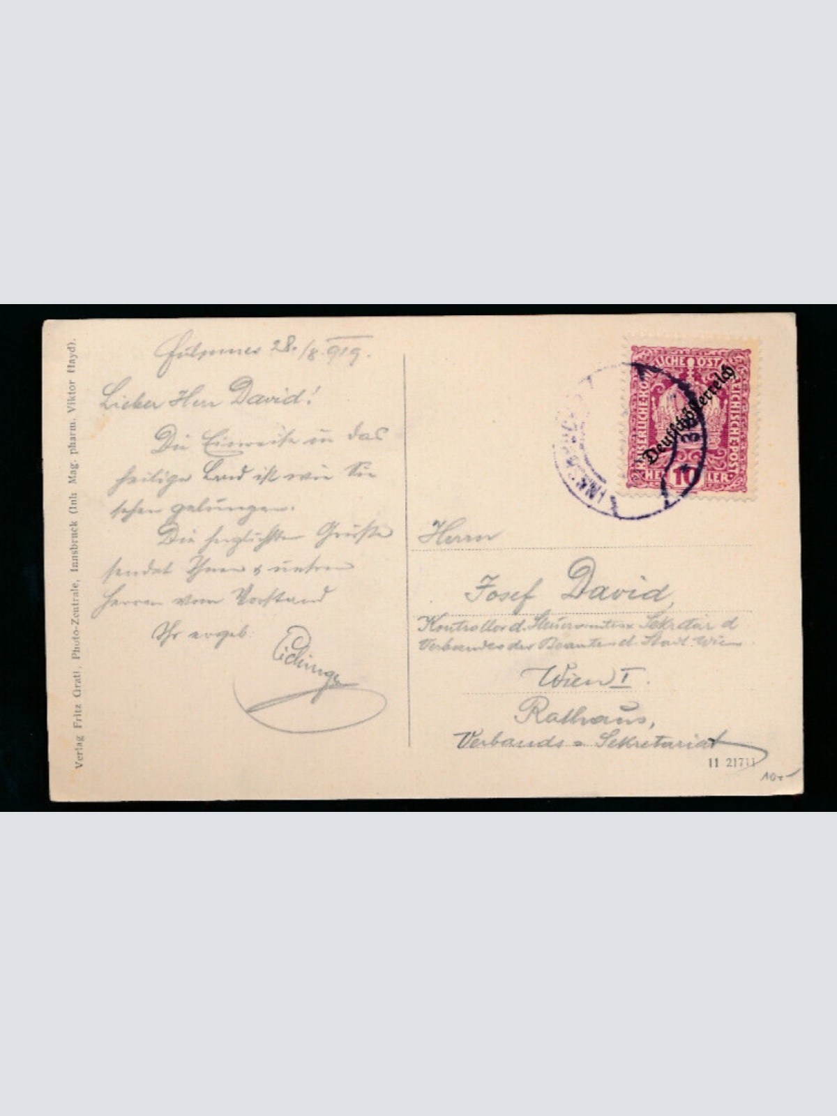 AK aus Fulpmes gegen die Gletscher Tirol (5691)