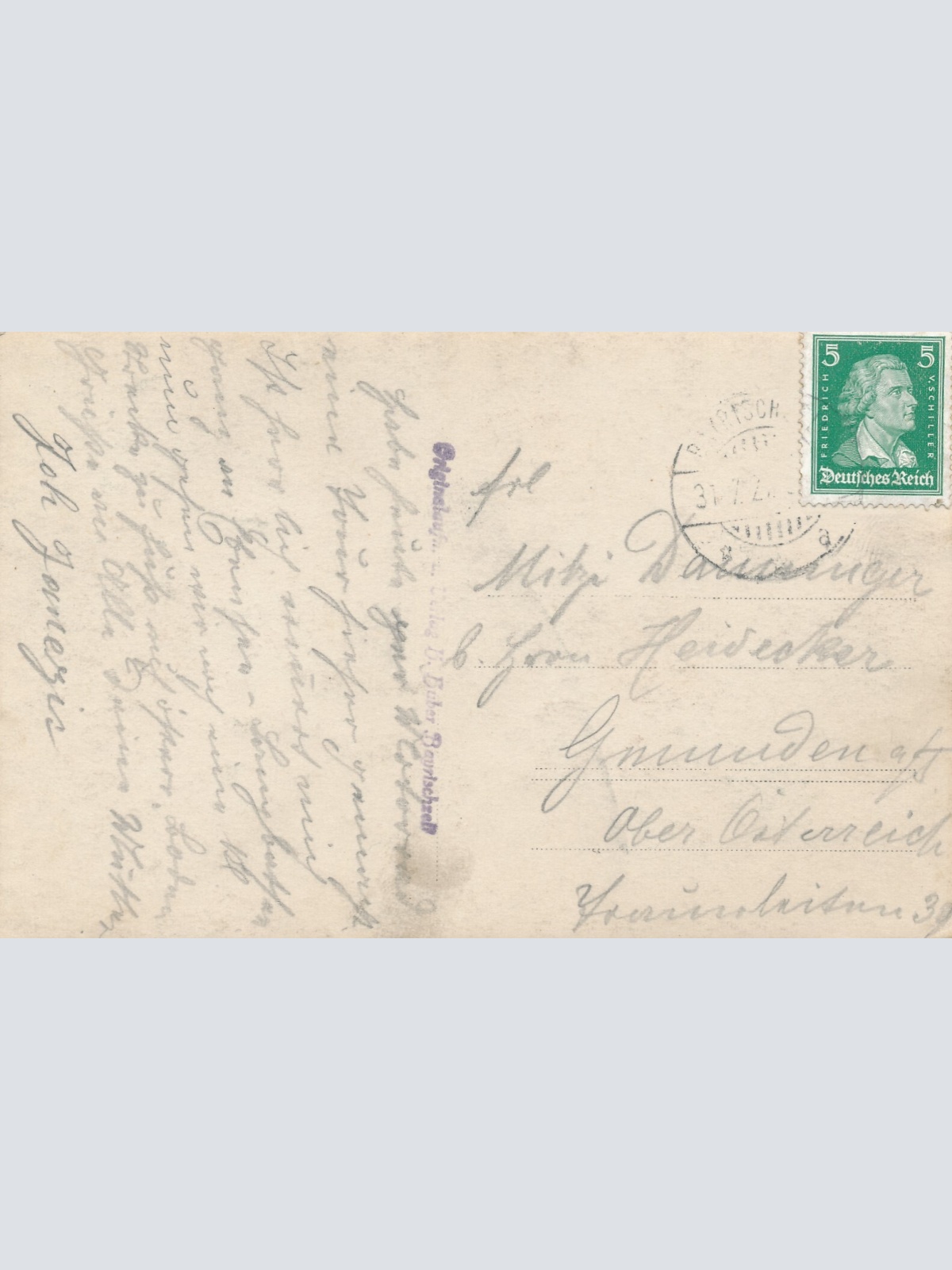 AK, Blick a. deutsch Zollamt, Bäckeralm m. Wendelstein, Bayern  (S1260)