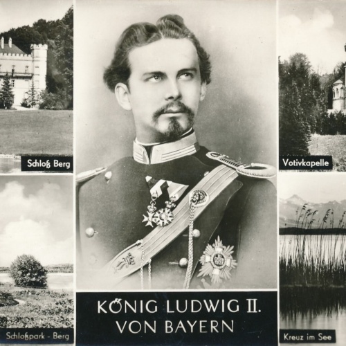 AK, König Ludwig II von Bayern, Votivkapelle, Schloss Berg, Bayern (S1276)