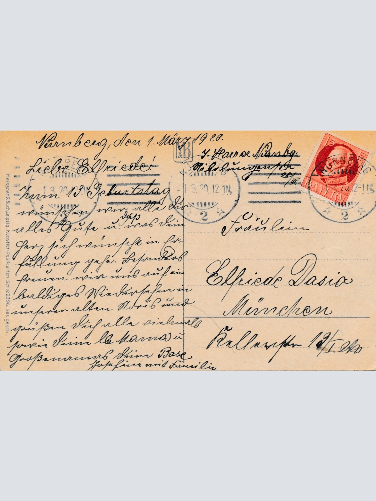 AK, Herzlichen Glückwunsch zum Geburtstage (S1637)