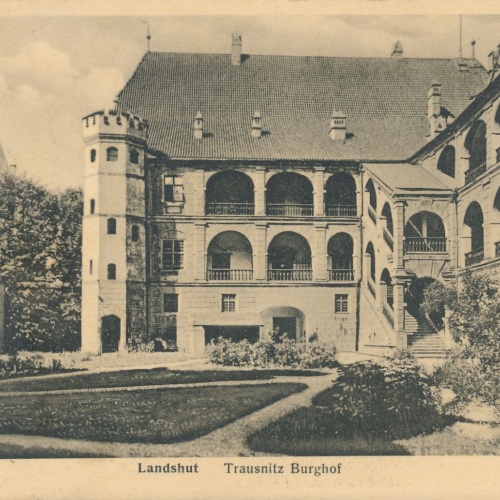 AK, Landshut, Trausnitz Burghof, Bayern (S1329)