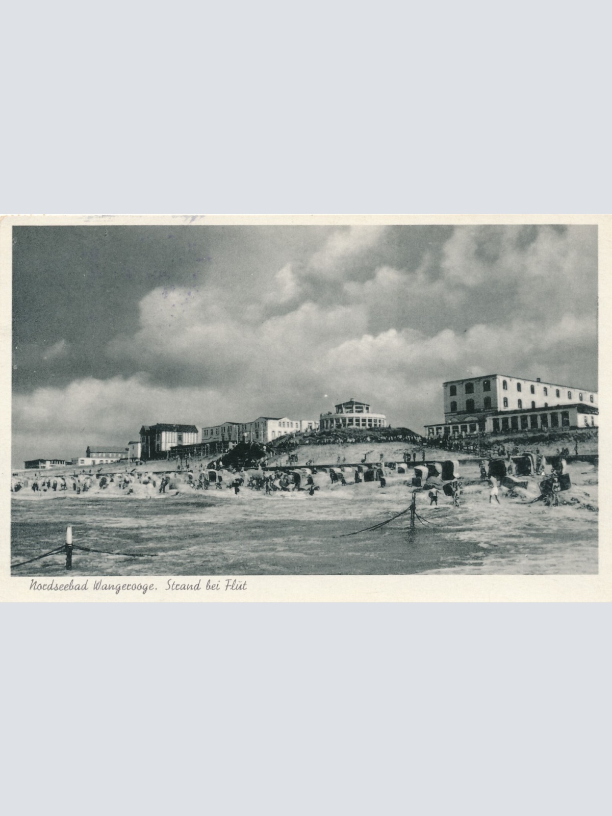 AK, Nordseebad Wangerooge, Strand bei Flut, Niedersachsen (S1661)